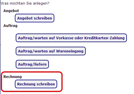 Rechnung schreiben